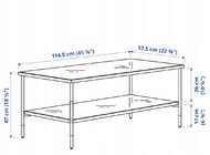 Grajewo ogłoszenia: Witam, Sprzedam stolik kawowy czarny szkło 115x58cm IKEA ASPEROD - zdjęcie